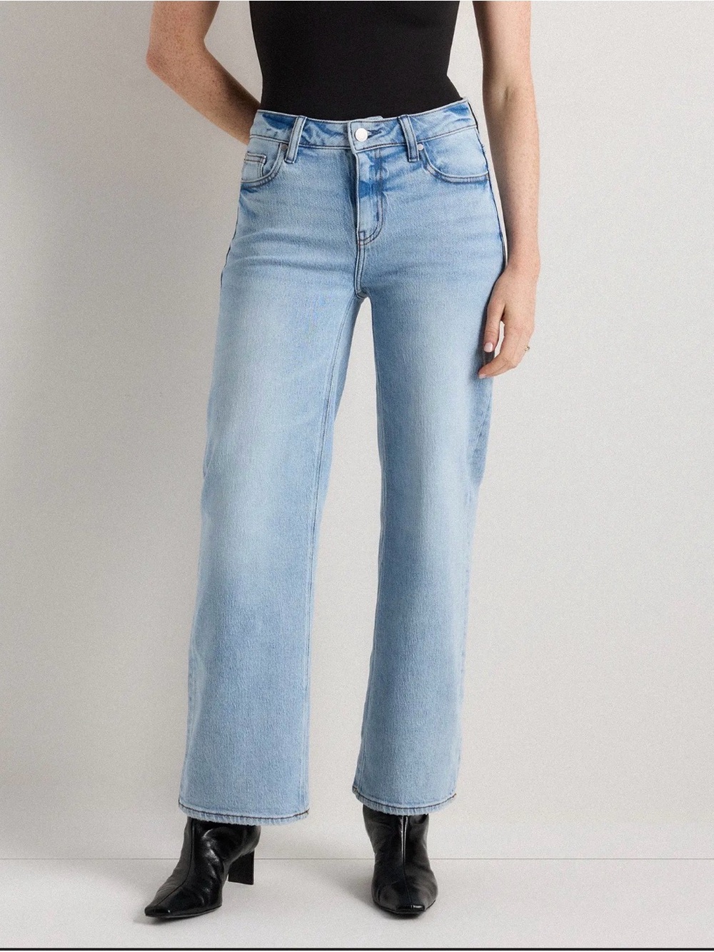 Quince Luna Stretch Relaxed Straight Jeans